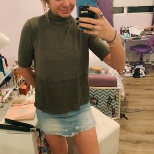 Michael Stars Green Sweater Turtleneck